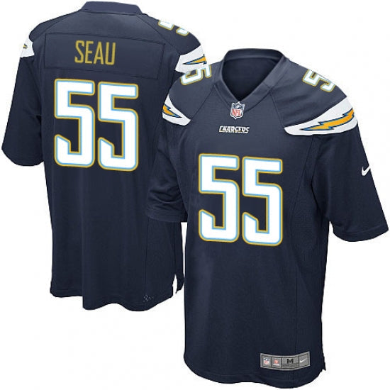 Men's Los Angeles Chargers Junior Seau Game Jersey Navy Blue